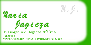 maria jagicza business card